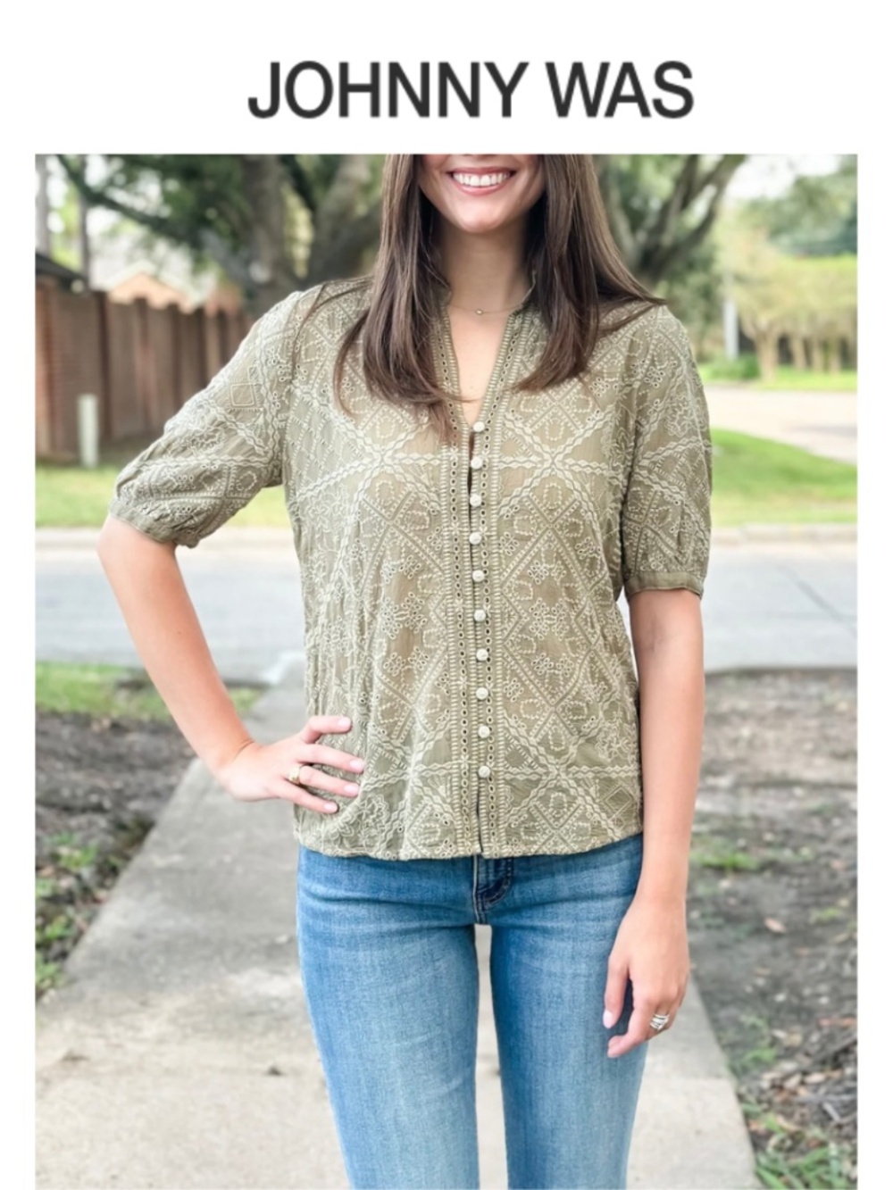 Johnny Was Embroidered Briallen Blouse